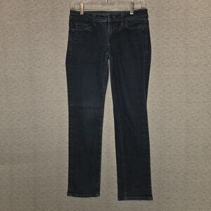 Ann Taylor Loft Modern Straight Jeans Womens 26/2 Petite Dark Wash Denim 29x28